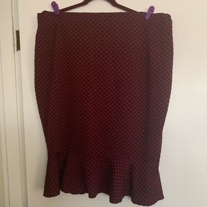 Ruffle bottom skirt, 3x